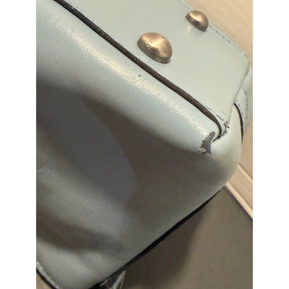 Patricia Nash Light Blue Leather Crossbody Bag Zip Top Shoulder Bag - Picture 11 of 16